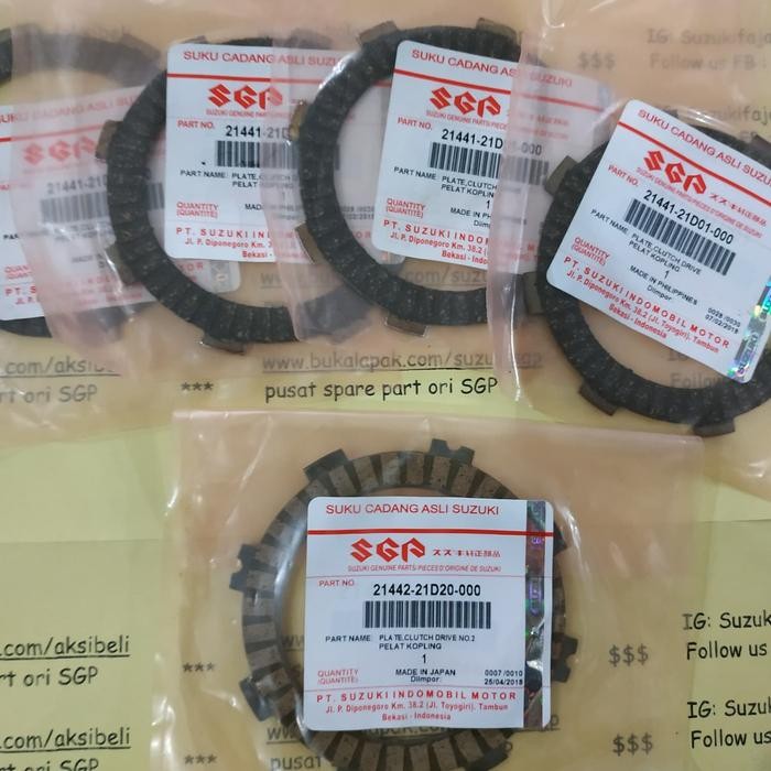 Kampas Kopling Suzuki New Shogun 110 1 Set Isi 5 Keping