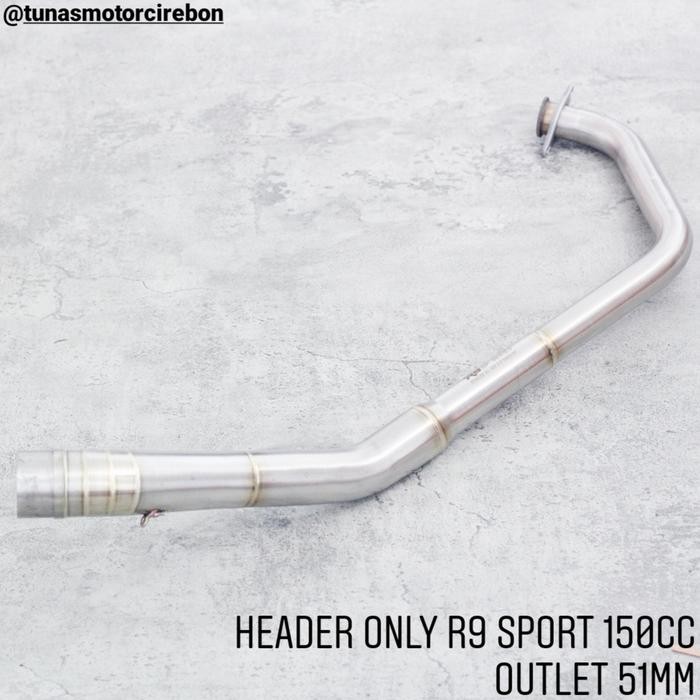 Header Leher Knalpot R9 Cbr150 R15 Gsx150 Cb150 Vixion R Mt15 Xsr155
