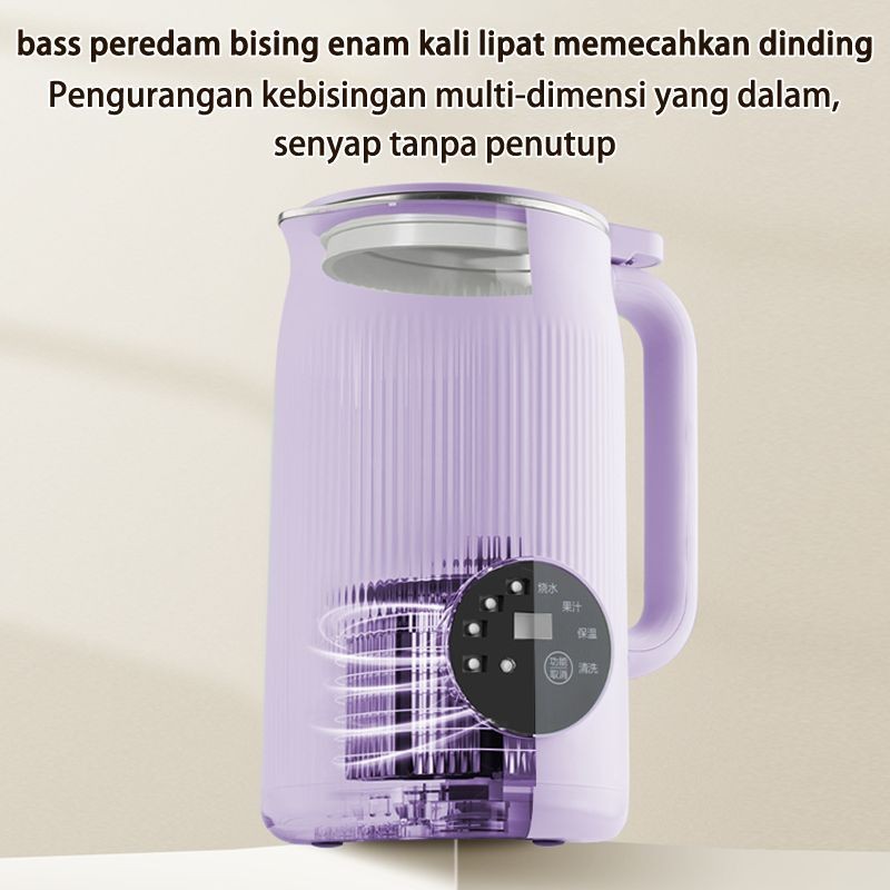 Keeone Mesin Susu Kedelai 6 in 1 1000ML Blender Jus 10 Pisau Mesin Kacang Pemecah Kedelai Blender