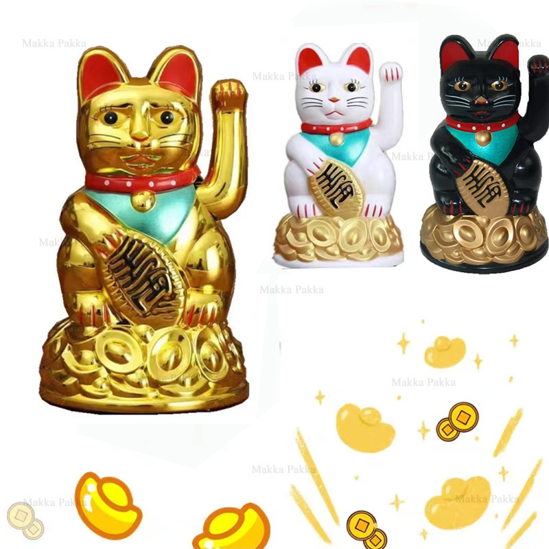 Patung kucing hoki / Kucing Hoki Lucky Cat/Kucing Hoki Koin Emas Patung/Yuan Bao Maneki Neko Lucky