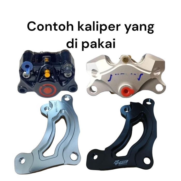PREMIUM breket kaliper 2 piston disk 260mm mio smile mio soul karbu breket disk cakram 260mm mio