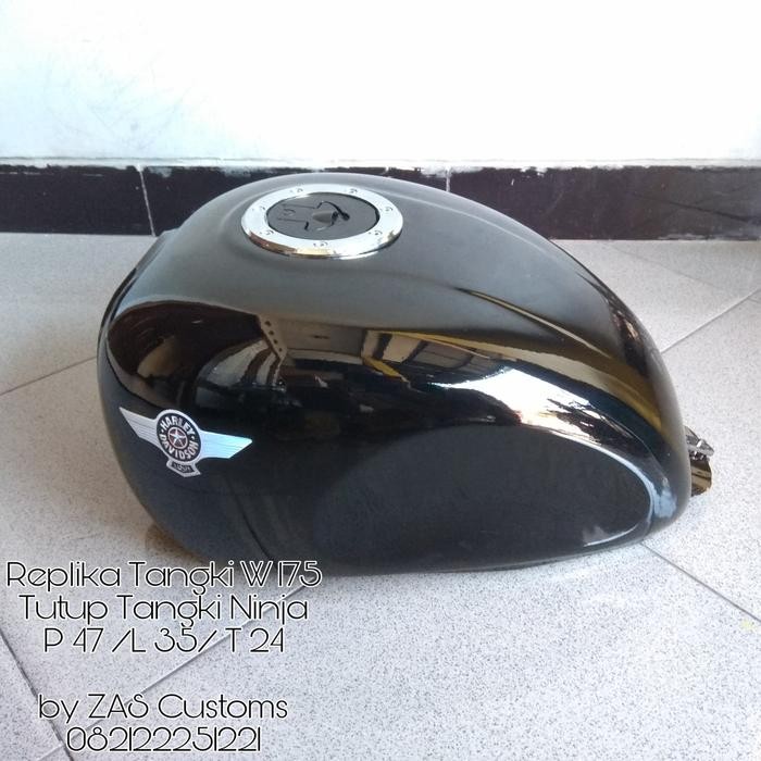 PREMIUM Tangki W 175 Custom Plus Tutup Ninja Aksesoris Kawasaki W 175 Custom
