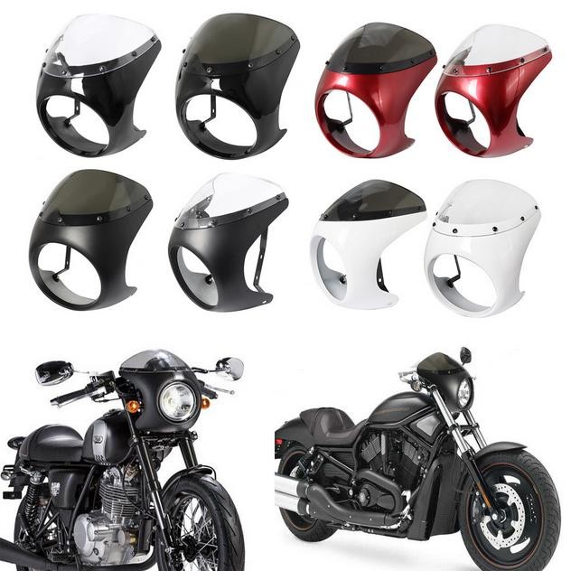 Windshield Cafe Racer - Batok lampu 7 Inch