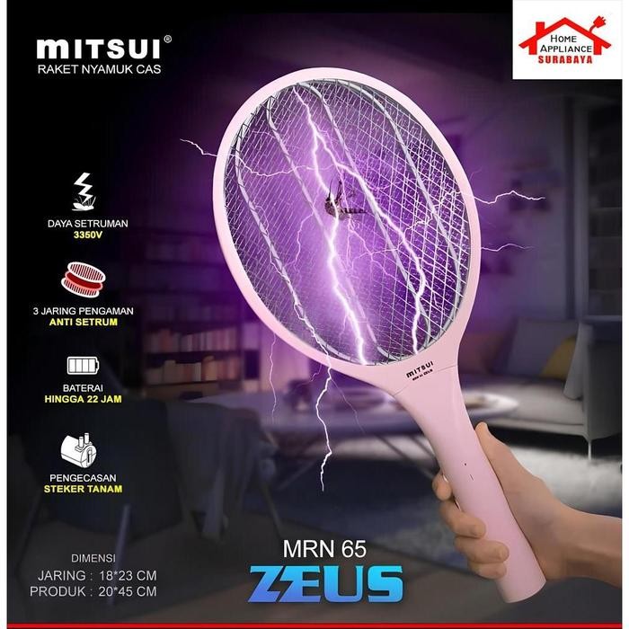 MITSUI Raket Nyamuk Listrik Cas - Rechargeable MRN 61 Scorpion / 62 Athena / 63 Pegasus / 65 Zeus /
