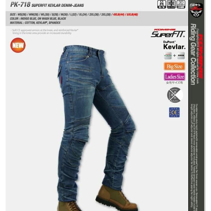 Celana Turing / Touring Jeans Komine PK718 PK-718 Slim Fit