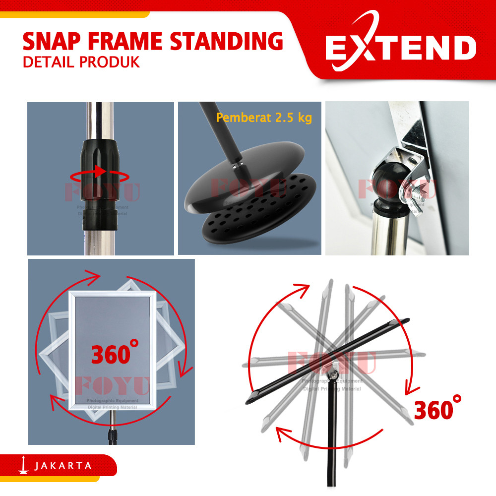 

Stand Display Poster Snap Frame Steel B A3 A4 Sn Board Tripod