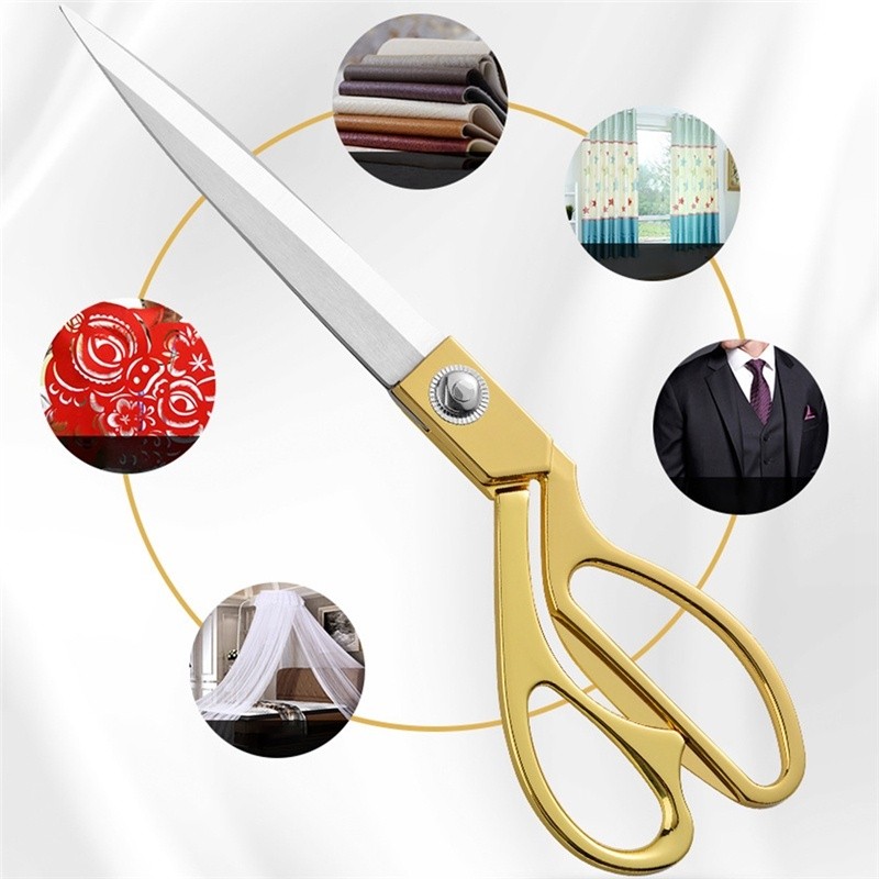 

ting Kain / Bahan QIUDISI Gagang 10,5 Inch ting Bahan Kain / ting Potong Bahan Kain /Tailor Scissors