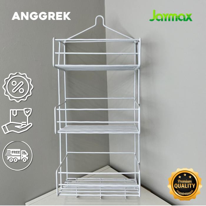New Rak Bumbu Gantung 3 susun/ Rak Kamar Mandi / Rak Serbaguna / Rak Sabun TYPE ANGGREK Besi