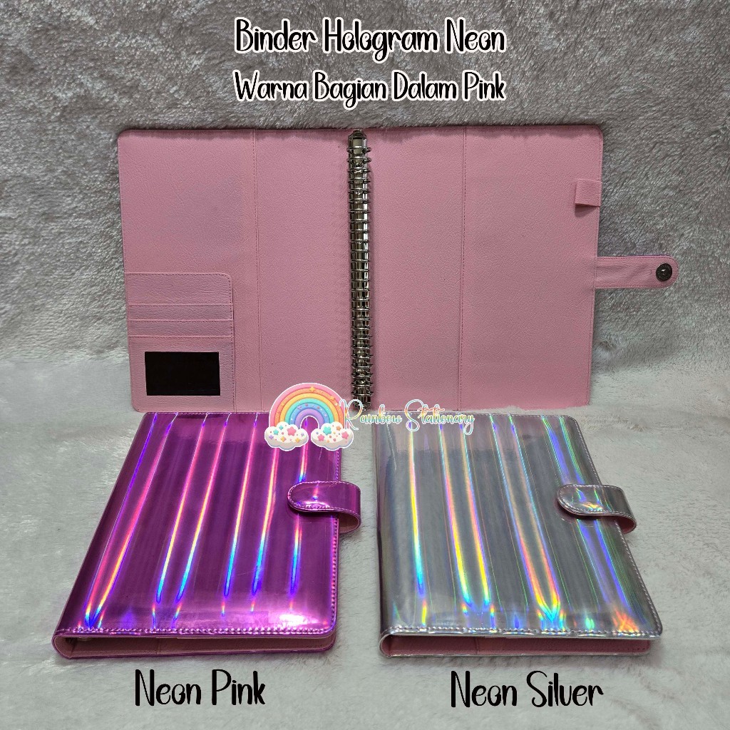 

Binder Hologram Neon. Tersedia Ukuran A5/20holes & B5/26holes