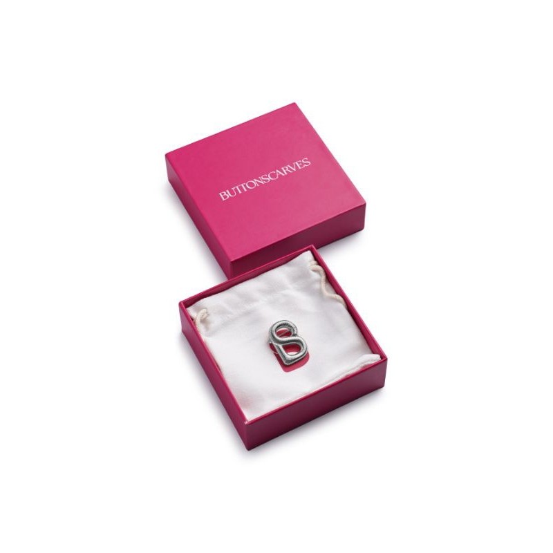 Buttonscraves Petite S Textured Brooch