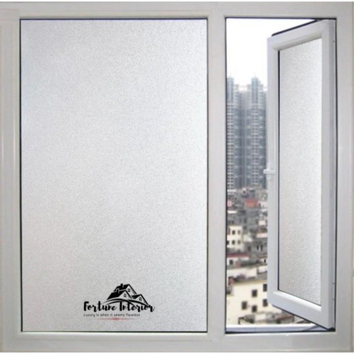 Sticker kaca glass film stiker pintu jendela sandblast buram polos 90 *
