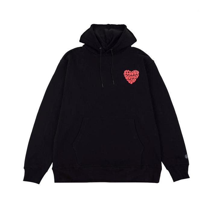 MURAH.. SHINING BRIGHT AND SCOOBY-DOO LOVEABLE PULLOVER HOODIE - BLACK
