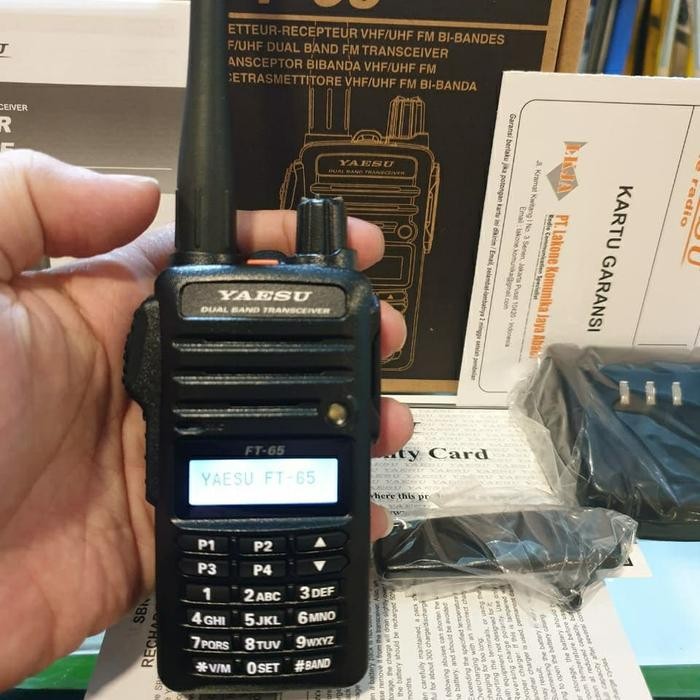 SendToday- Yaesu Ft-65 Ht Dualband Ori Garansi 1 Tahun Ft65 Ft-65R