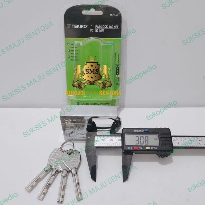 Gudang - GEMBOK JAKET STAINLESS TEKIRO 50mm/GEMBOK RUKO PINTU RUMAH GUDANG
