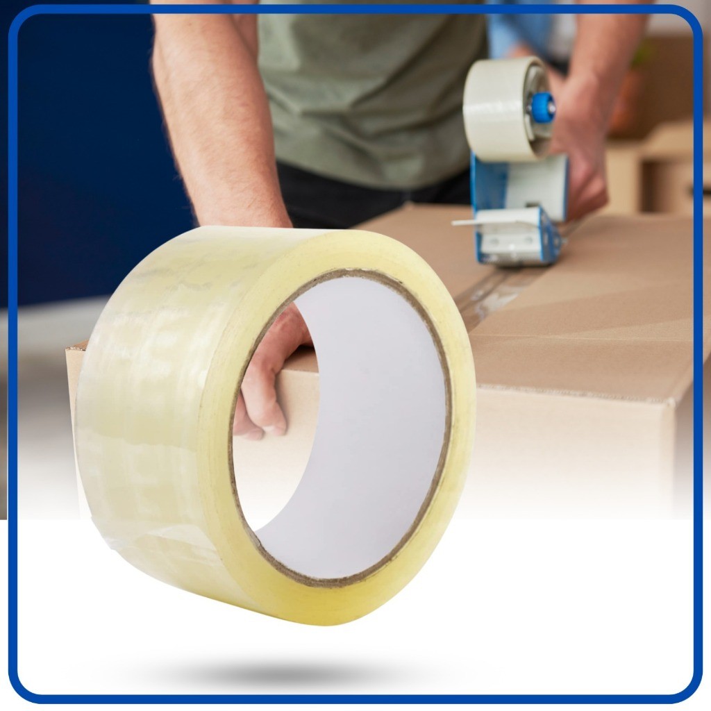 

1 DUS 72 PCS Lakban 45mm 100 Yard Bening Plakban 2 Inch 100YARD OPP Packing Tape 2" Inci 100Y