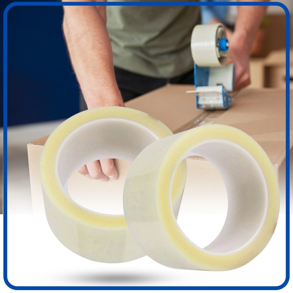 

1 DUS 72 PCS Lakban 45mm 90 Yard Bening Plakban 2 Inch 90YARD OPP Packing Tape 2" Inci 90Y