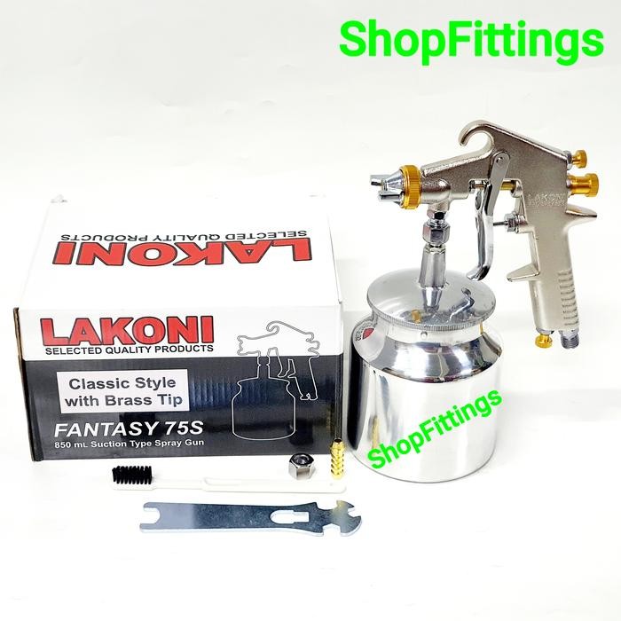 Paint Spray Gun Tabung Bawah Alat Semprot Cat Spet Tabung Bawah F 75S Terlaris