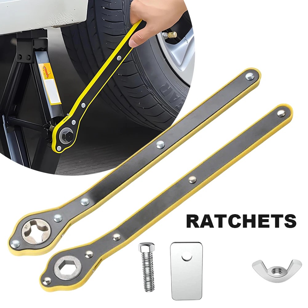 Auto Labor-Saving Car Jack Ratchet Wrench Jack Garage Tire Wheel Lug Wrench Handle Labor-Saving