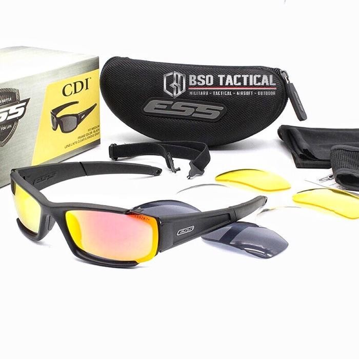 TOP KACAMATA TACTICAL ESS CDI POLARIZE UV400 4 LENS SUNGLASSES -