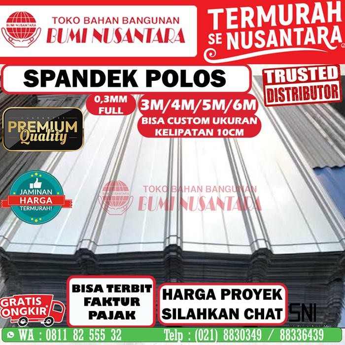 Spandek 0,3mm 3m 4m 5m 6m Galvalum AZ100 Atap Spandex Genteng Seng *