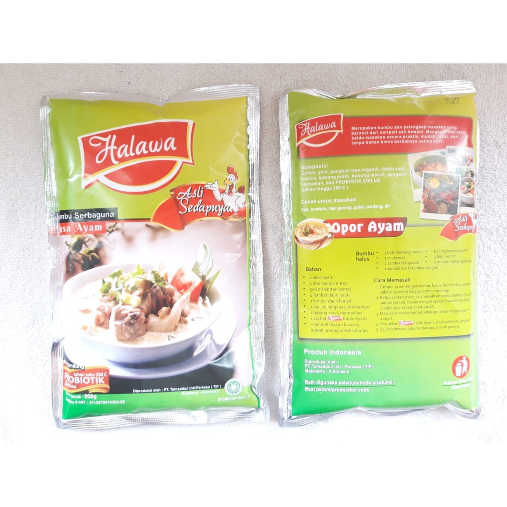 

Kaldu Halawa Bumbu Masak Probiotik 500 Gr Non MSG Penyedap Rasa Serbaguna