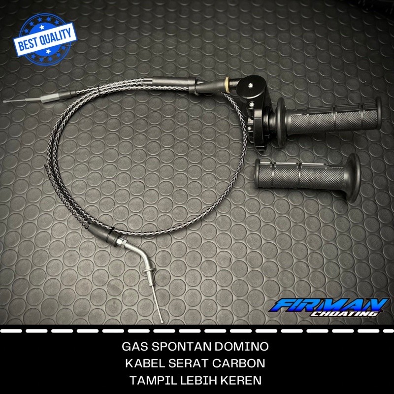 Gas spontan rx king domino set kabel carbon cabang (sepaket)