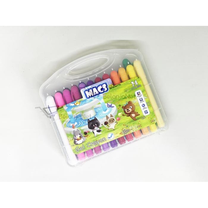 

Gel Crayon Silky Crayon Krayon Macs 24 Warna Dapat Dicuci Washable