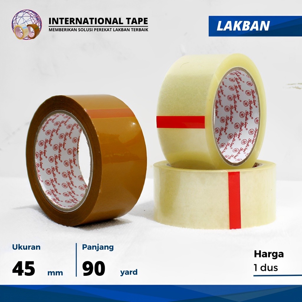 

LAKBAN BENING 45MM X 90 YARD KUALITAS BODHI TAPE "PERDUS