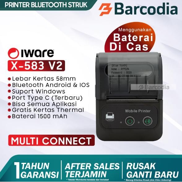 Gilang_Store Mobile Printer Bluetooth Iware Mp-583 - Portable Printer Bluetooth Iware X583