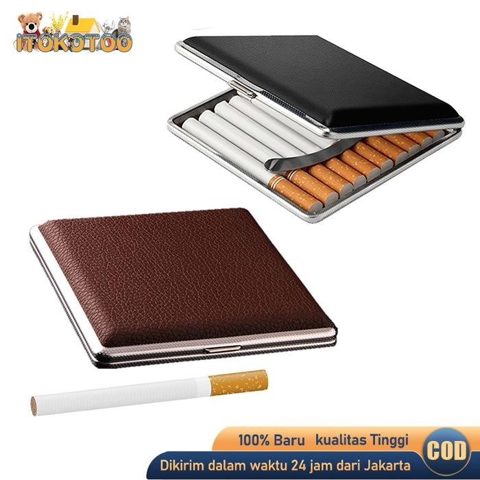 PvTerjamin- Wadah Rokok Kulit Mewah Kotak Tempat Rokok Lipat Cigarettes Box