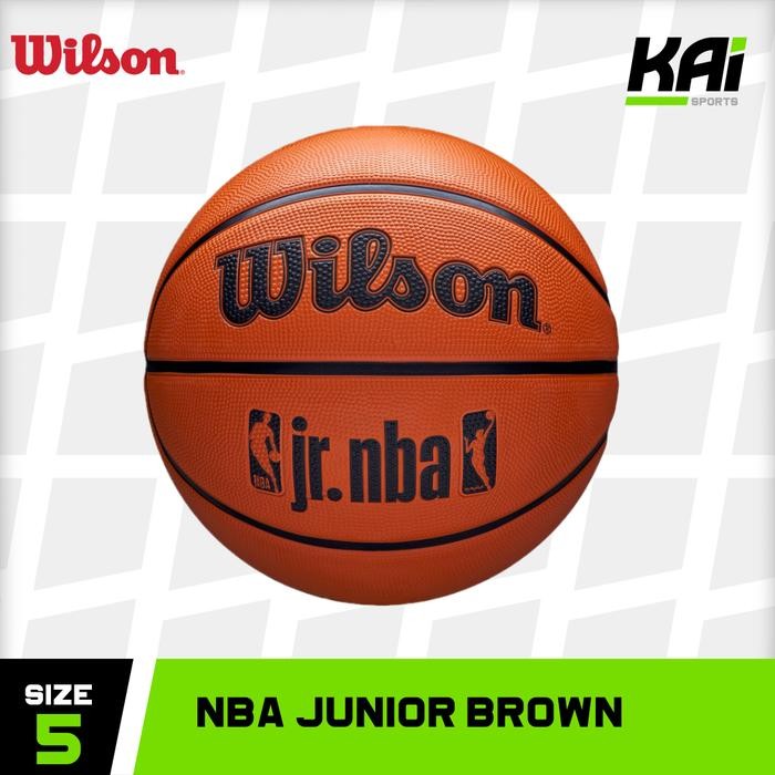 bola basket anak wilson jr. nba drv fam - sz 5 kids basketball - brown [kualitas terbaik]