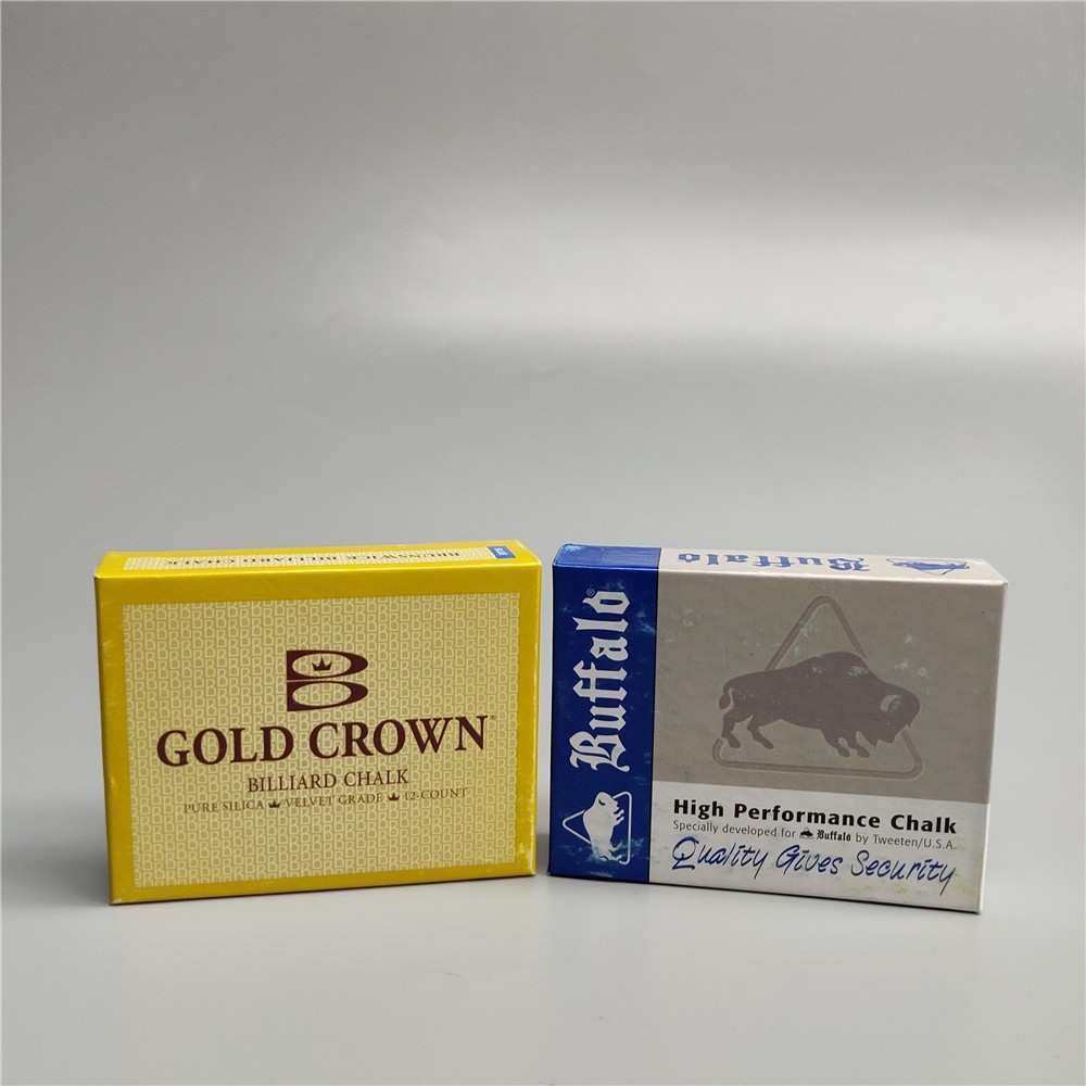 Billard Chalk 12 pcs Brunswick Gold Crown Buffalo High Performance Chalks Professional Carom Pool Sn
