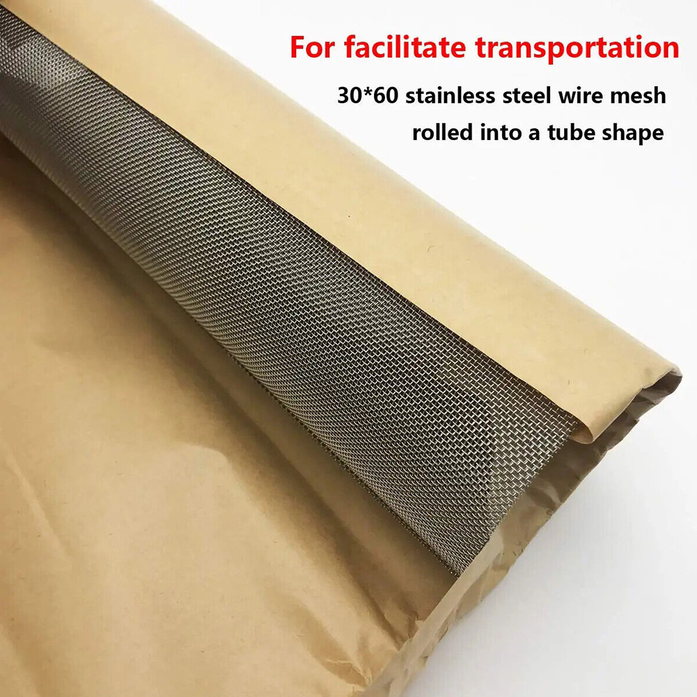 Stainless Steel Woven Wire Mesh 11.8" X 23.6" Roll Metal Mesh Sheet Screen 20/100 Mesh High Strength