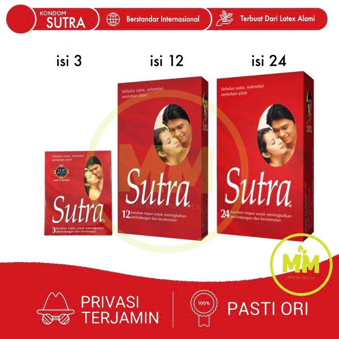 PvTerjamin- KONDOM SUTRA CLASSIC ISI 1 3 12 24 SUTERA MERAH