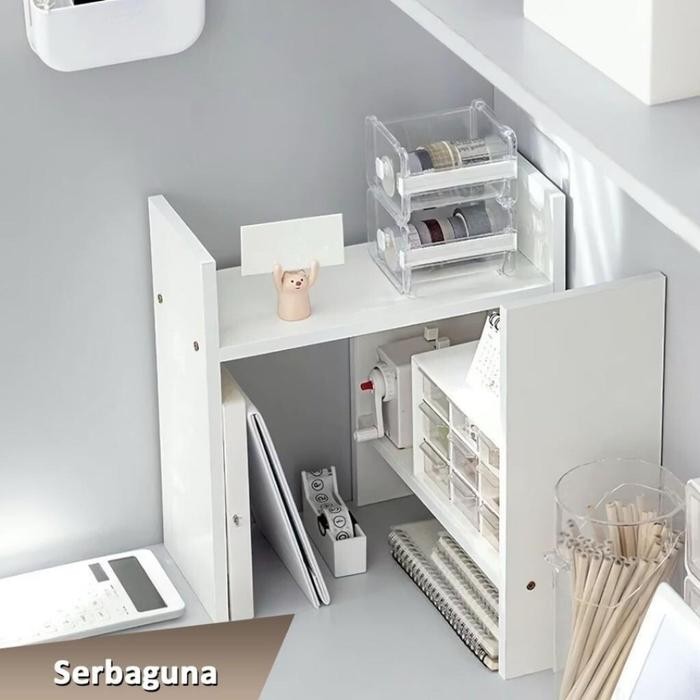 

Ready- Cozycraft - Rak Meja Geser Aesthetic Multifungsi Modern Minimalis Untuk Desk Organizer