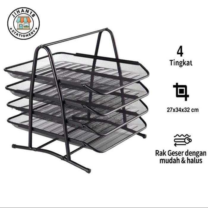 Rak 4 Susun Meja / Dokumen Tray File 4 Susun