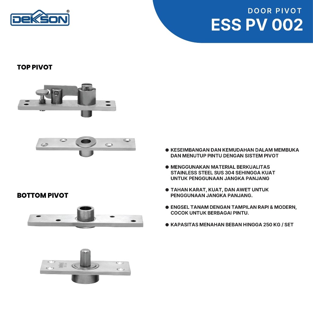 Dekkson Engsel Pintu Tanam Hinge Ess Pv 002 Silver
