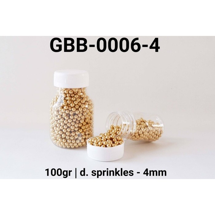 

InstanTanyadulu- GR-GBB-0006 Sprinkles sprinkle sprinkel mutiara gold 100gram