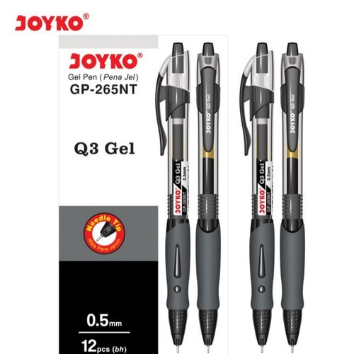 

Pulpen Gel Q Gel GP-265 / Q3 GP-265NT Grosir (1 Lusin) Hitam