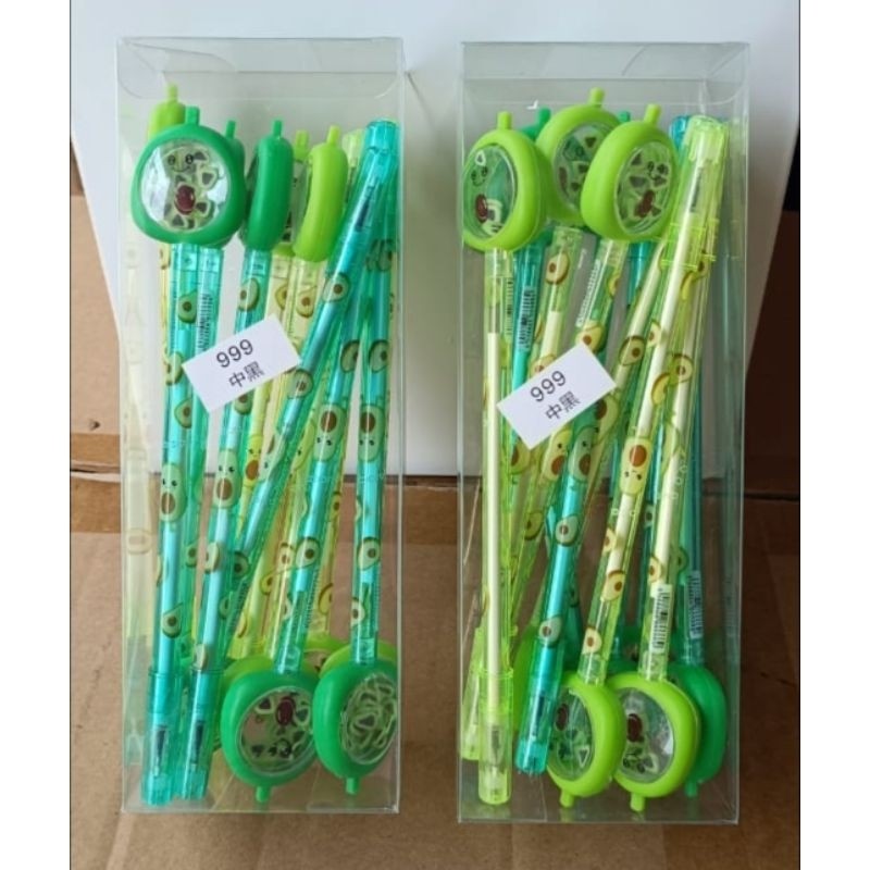 

Pulpen Buah-buahan 12pcs Pulpen Motif Strawberry Nanas Pulpen Unik Motif Avocado