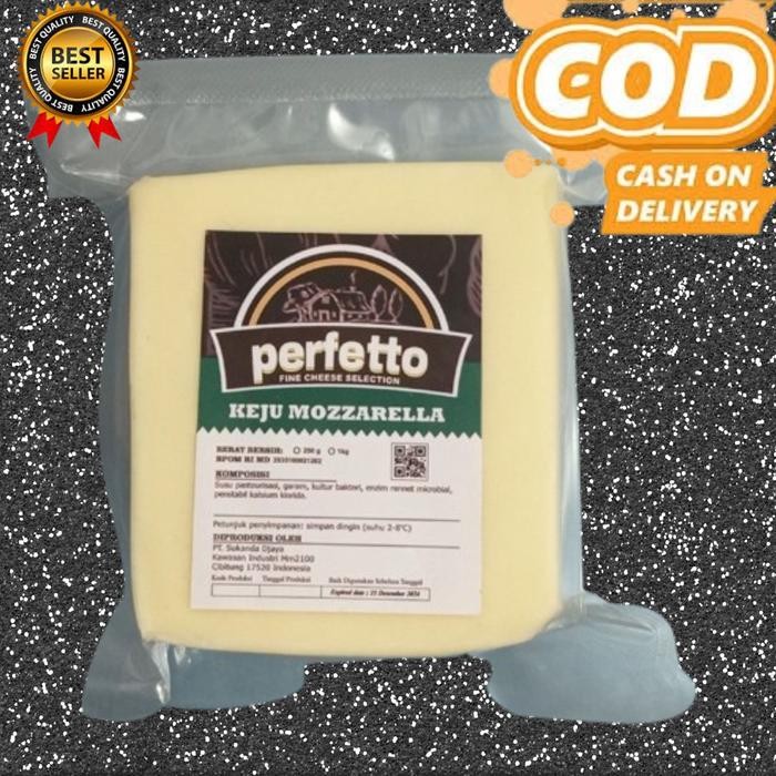 Lalaa_Store Keju Mozarella Perfetto Asli 250 gram Enak Lumer Halal Cheese Powder Susu Baking Bubuk
