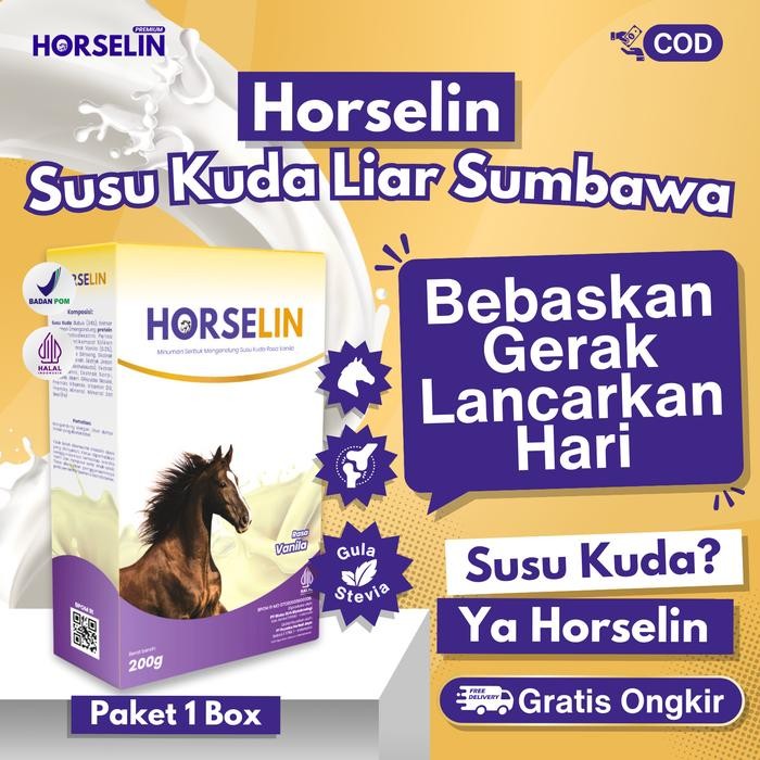 

Lalaa_Store Susu Kuda HORSELIN Untuk Tulang Otot dan Sendi Dairy Milk Rasa Vanilla