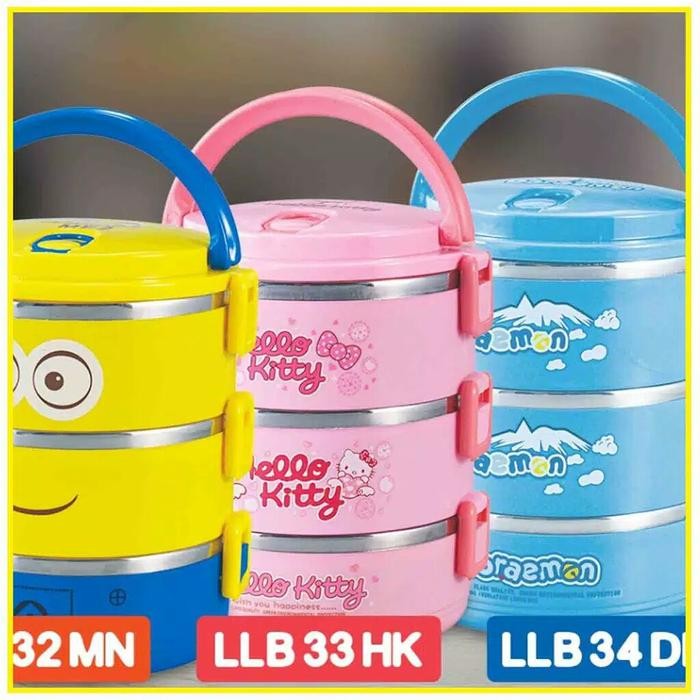 Pawongenz Rantang Makanan Karakter Age Lock 3 Tingkat