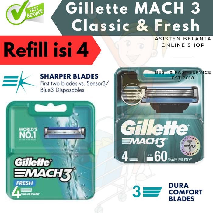 Gillette Mach3 Mach 3 Gilette Gillete Alat Pisau Cukur Cukuran Pria