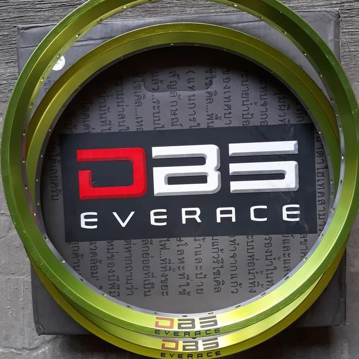 1 SET VELG DBS ALMUNIUM UKURAN 140X17 160X17 DEPAN BELAKANG HIJAU