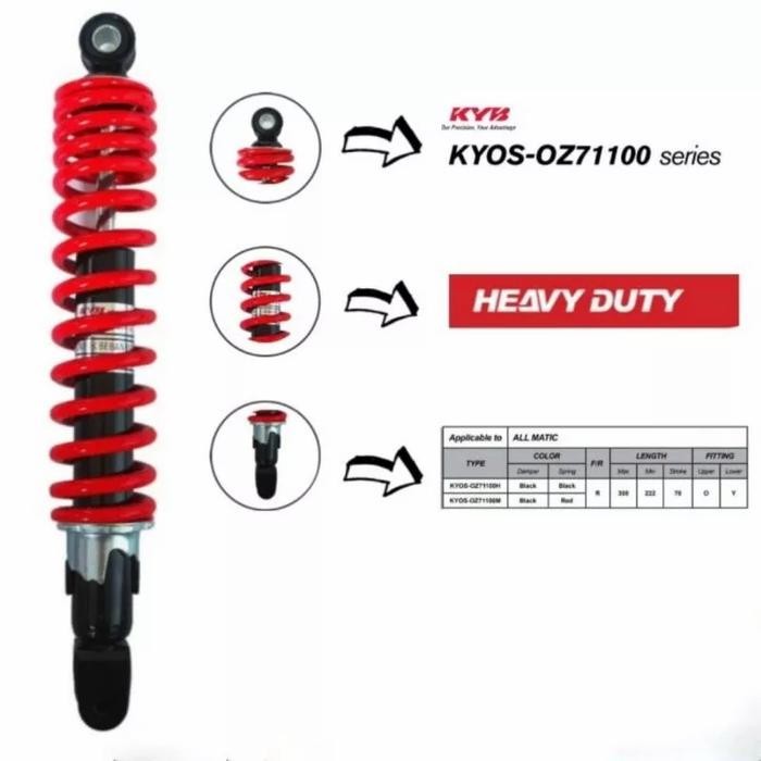 Shock Beat Vario Scoopy Spacy Mio Fino Xeon Lexi Freego Kyb Heavy Duty