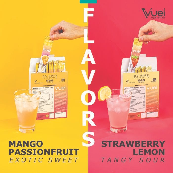 

Vuel Hydration Electrolyte Drink Mix - Strawberry Lemonade - 8 Sachet/120G/Box