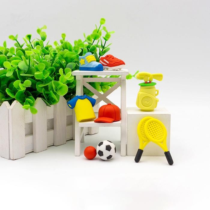 

ID 8395 SET PENGHAPUS KARAKTER HOBI OLAHRAGA SEPAKBOLA GOLF SENSORY PLAY BONGKAR PASANG STATIONERY