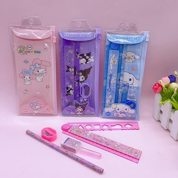 

ID 5IN1 PENSIL SET ALAT TULIS ANAK LUCU / STUDY SET PENGHAPUS UNTUK TEMPAT PENSIL BUKU TULIS -