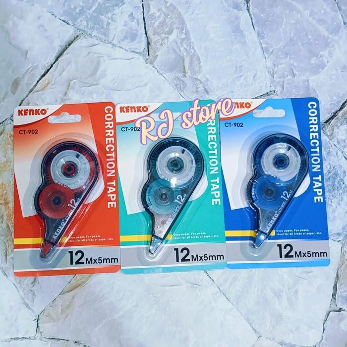 

ID ISI 3/6 PCS TIP EX KERTAS 12 METER KENKO CT-902 CORRECTION TAPE TIPEX